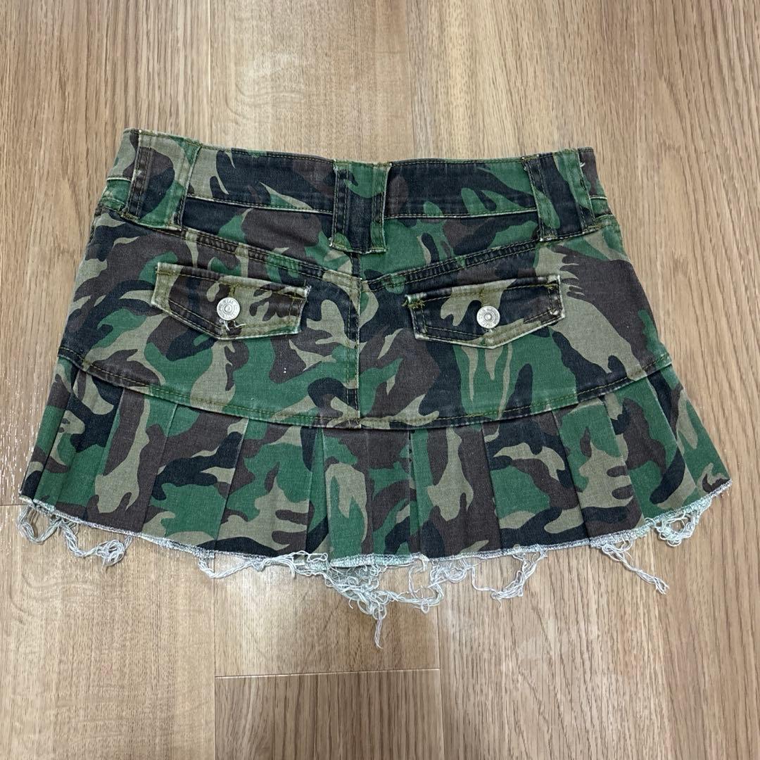d.i.a. ミニスカート　迷彩　切りっぱなし　ミリタリー　平成ギャル　当時物