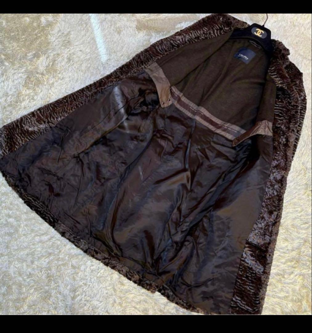 S Max Mara フェイクファー　チェスターコート