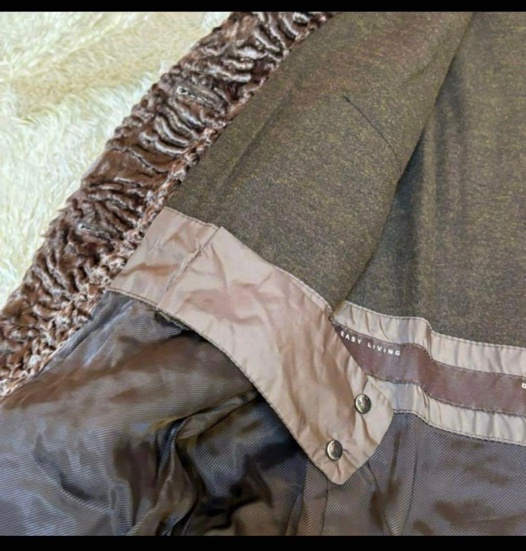 S Max Mara フェイクファー　チェスターコート