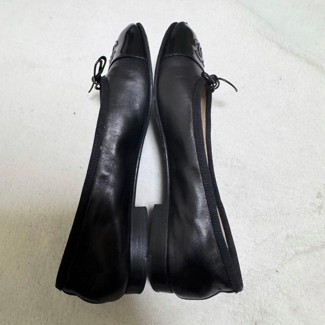 CHANEL シャネル　22cm 黒　ブラック フラット　バレエ　ココマーク