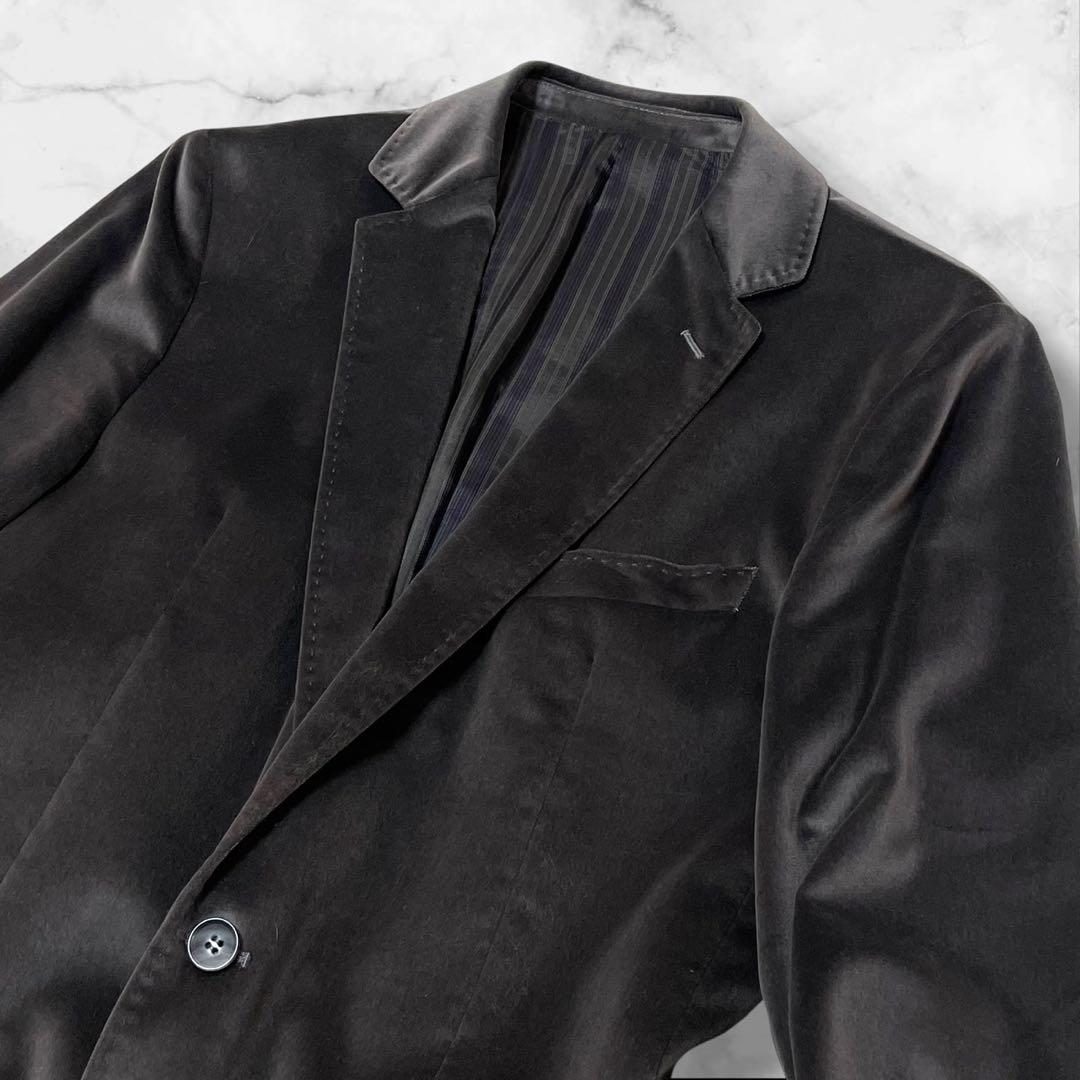 ドルチェ＆ガッバーナ ベロア テーラードジャケット グレー サイズ50