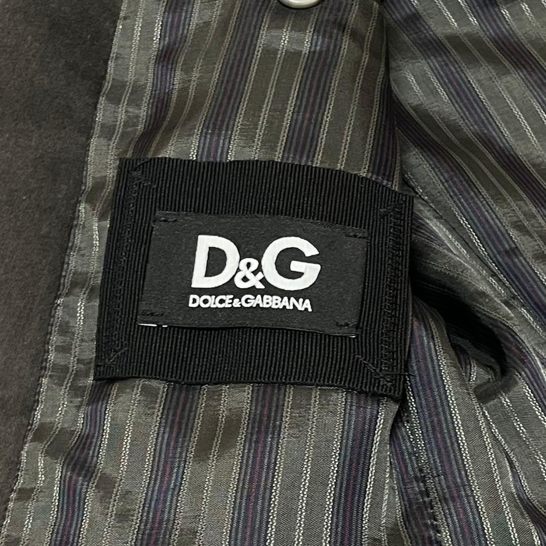 ドルチェ＆ガッバーナ ベロア テーラードジャケット グレー サイズ50