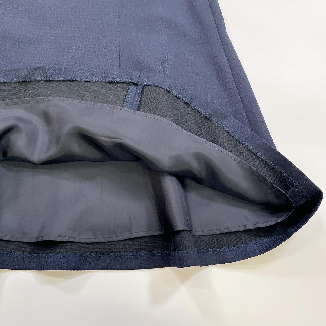 美品 theory luxe スーツ ネイビー 40 L ノーカラー スカート