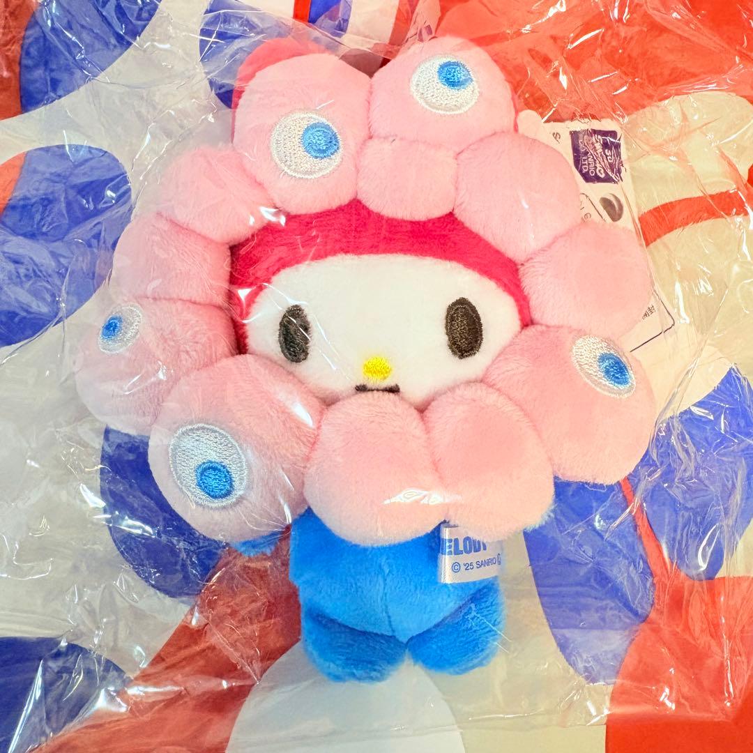 サンリオ　マイメロディ　ミャクミャク　マスコットキーホルダー　カラビナ付き