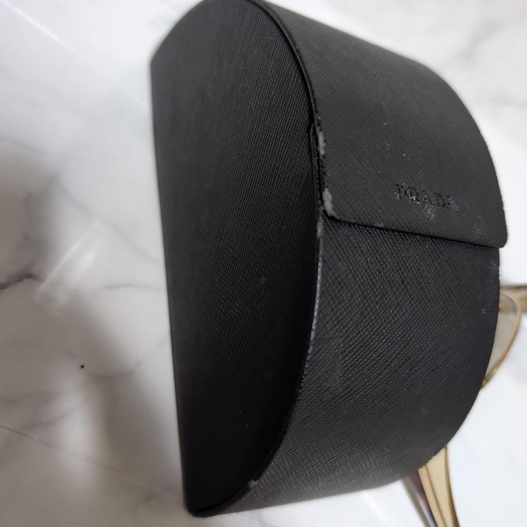 PRADA ゴールドカラーフレームメンズサングラス 度無し