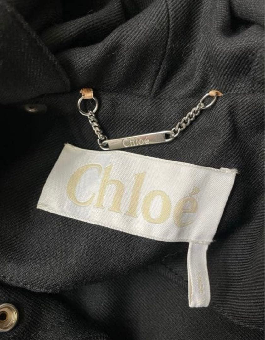 2018AW Chloe クロエ ロング ポンチョ コート ケープ 34 黒
