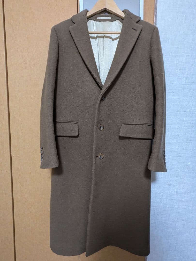 Sye Basics キャメル ベージュ メルトンコート カシミヤ混