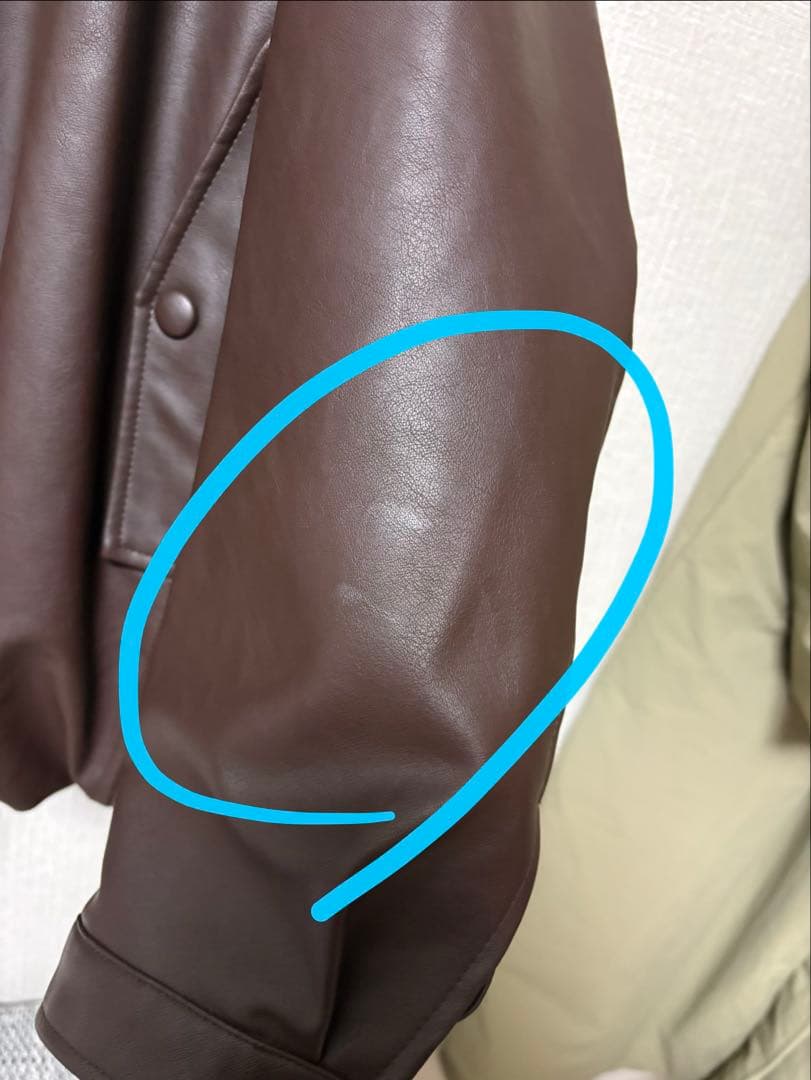 ジャケット・アウター CLANE FAKE LEATHER BALLOON JACKET