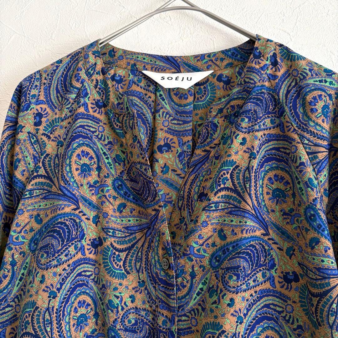 美品✨SOEJU ソージュ ペイズリー柄ワンピース