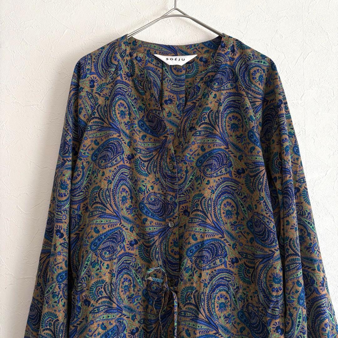 美品✨SOEJU ソージュ ペイズリー柄ワンピース
