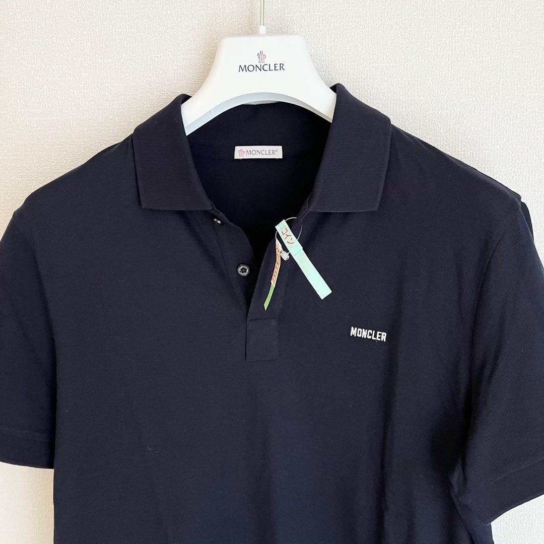 【ハナサク】MONCLER ストレッチポロシャツ ネイビー M