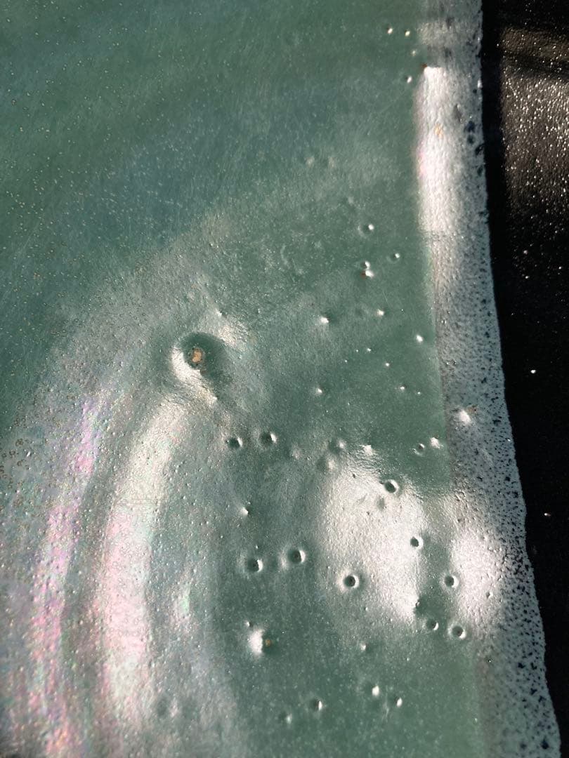 民藝 牛ノ戸焼 染分一尺大皿