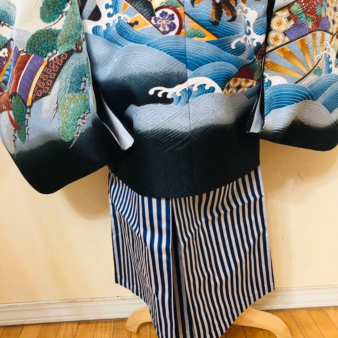 七五三五歳‼️完全️フルセット美品❤️新作黒×赤鷹煌びやか❤️家からは一切なし