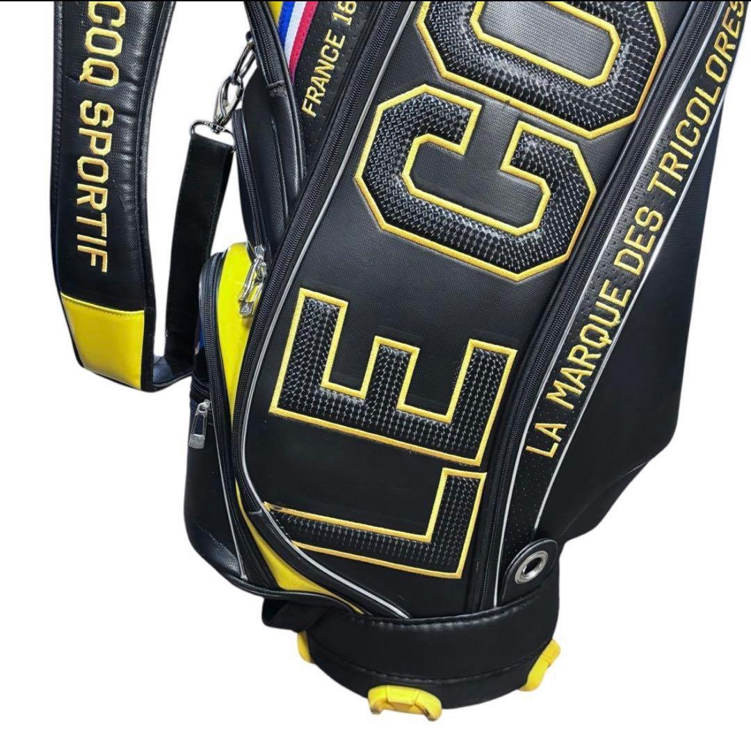 LE COQ SPORTIF キャディバッグ イエロ- 9.5型 トリコロール