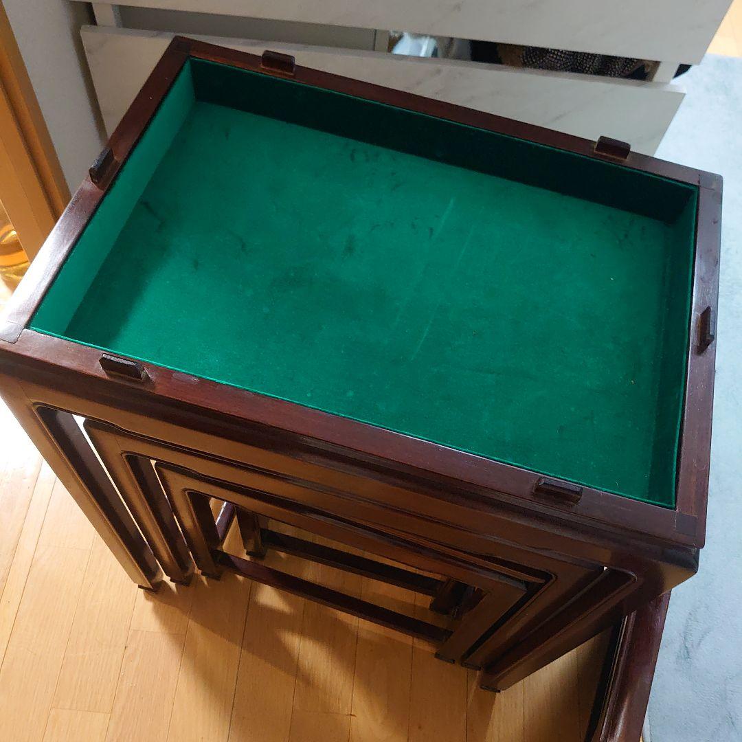 値下げ！！アンティーク木製ネストテーブル 4点セット