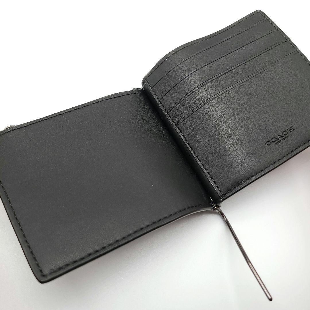 COACH マネークリップ 新品 チャコール ブラック 最新作 限定品 メンズ