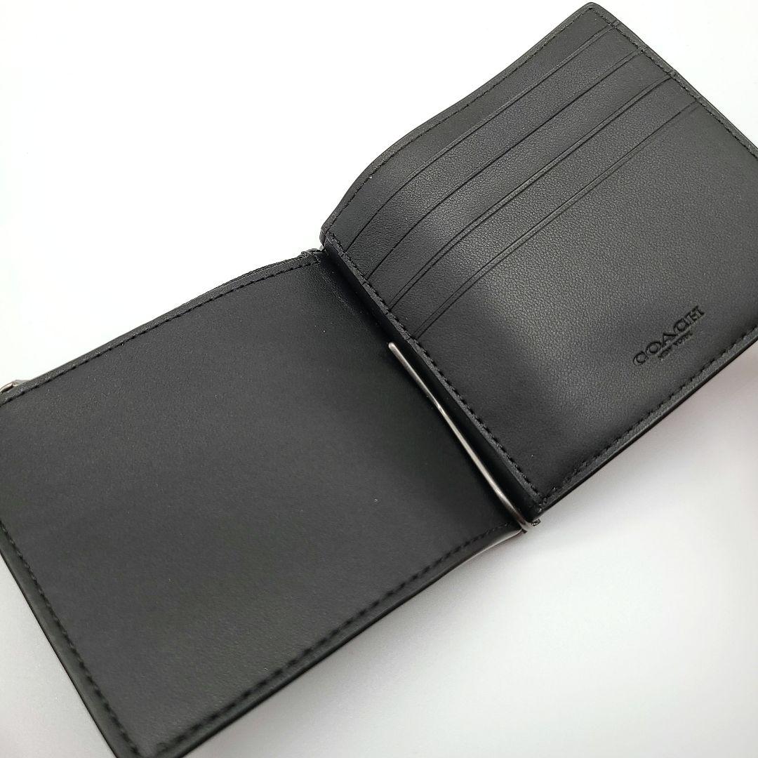 COACH マネークリップ 新品 チャコール ブラック 最新作 限定品 メンズ