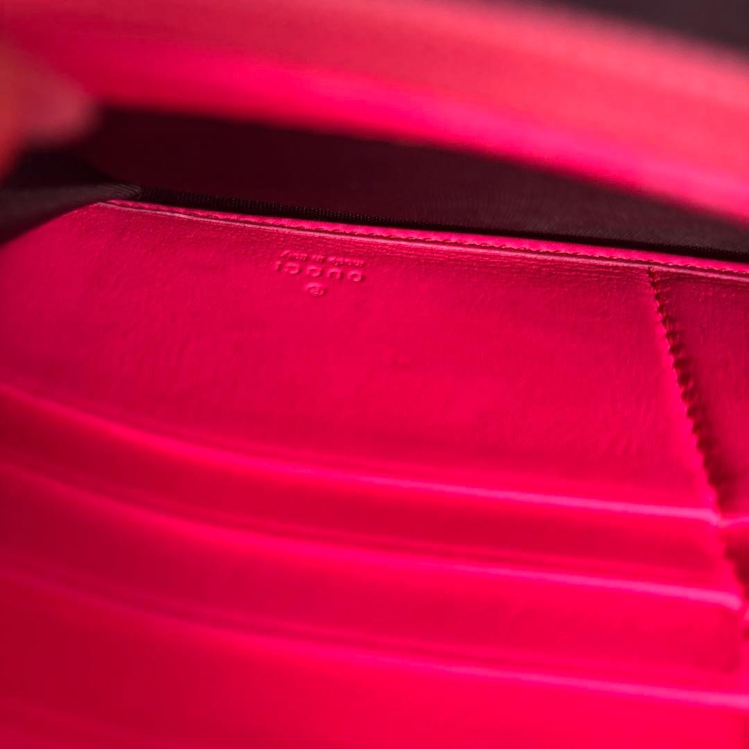 GUCCI GGパターン 長財布 ピンク内装