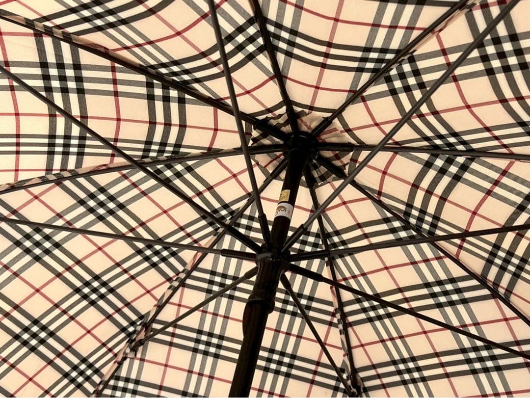 バーバリー Burberry 美品 雨傘 長傘 ノバチェック 希少 TZ6