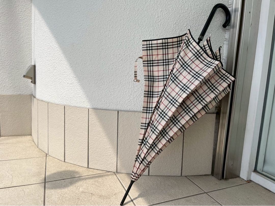 バーバリー Burberry 美品 雨傘 長傘 ノバチェック 希少 TZ6