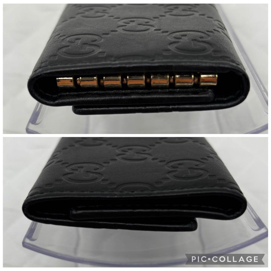 美品　GUCCI グッチ　シマレザー　6連レザーキーケース 138093