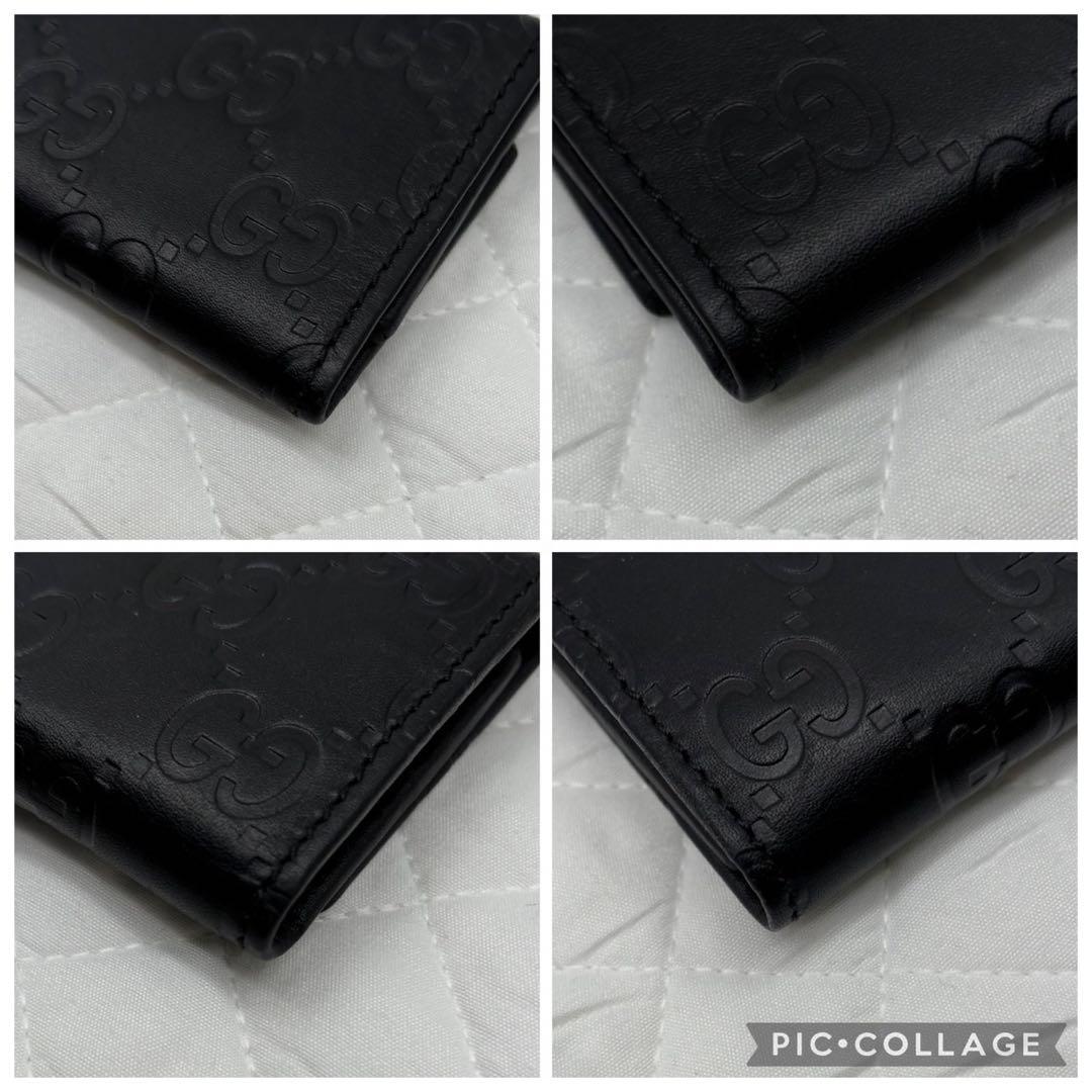 美品　GUCCI グッチ　シマレザー　6連レザーキーケース 138093