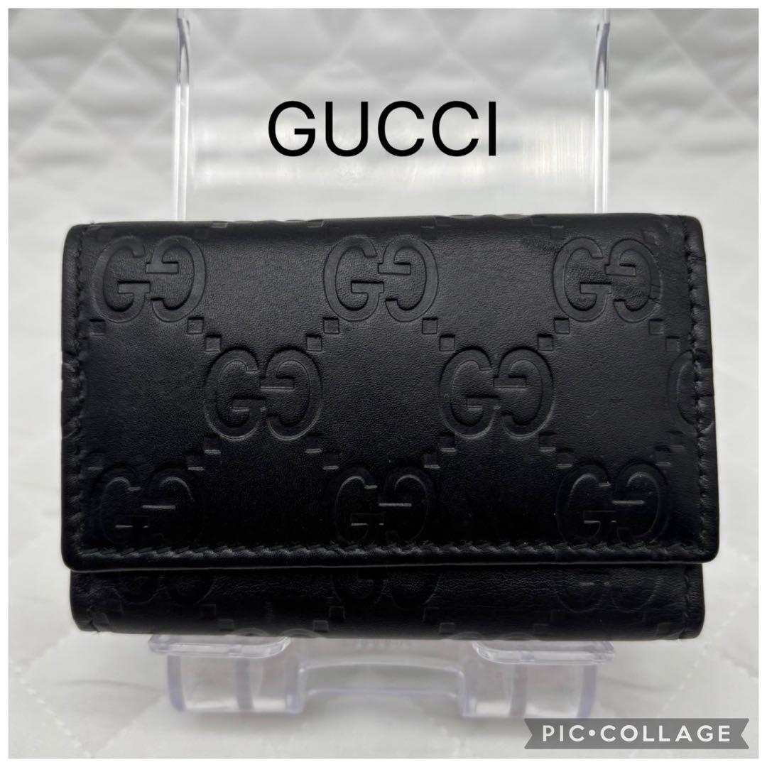 美品　GUCCI グッチ　シマレザー　6連レザーキーケース 138093
