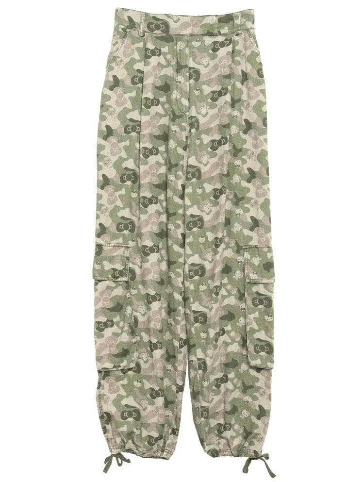 CALNAMUR×HELLO KITTY コラボ カモフラワークパンツ F 新品