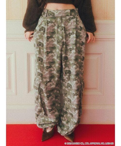 CALNAMUR×HELLO KITTY コラボ カモフラワークパンツ F 新品