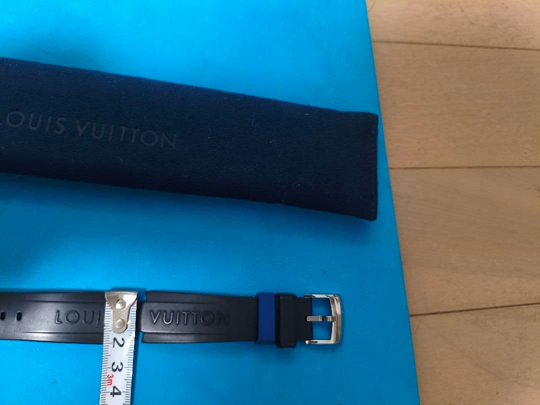 LOUIS VUITTON ネイビー ラバーベルト　ルイ・ヴィトン　タンブール