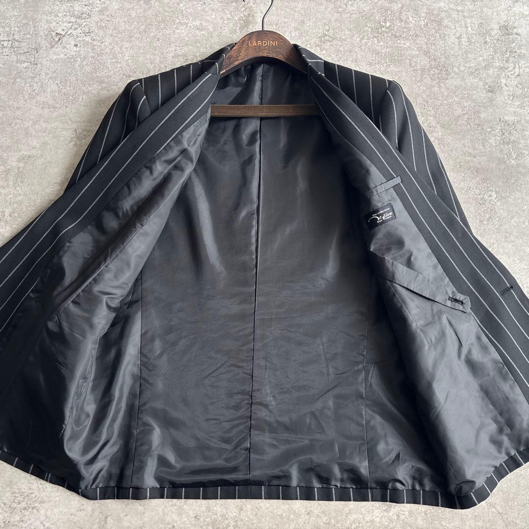極美品■90's ヴィンテージ【M】ダブル スーツ セットアップ ストライプ.