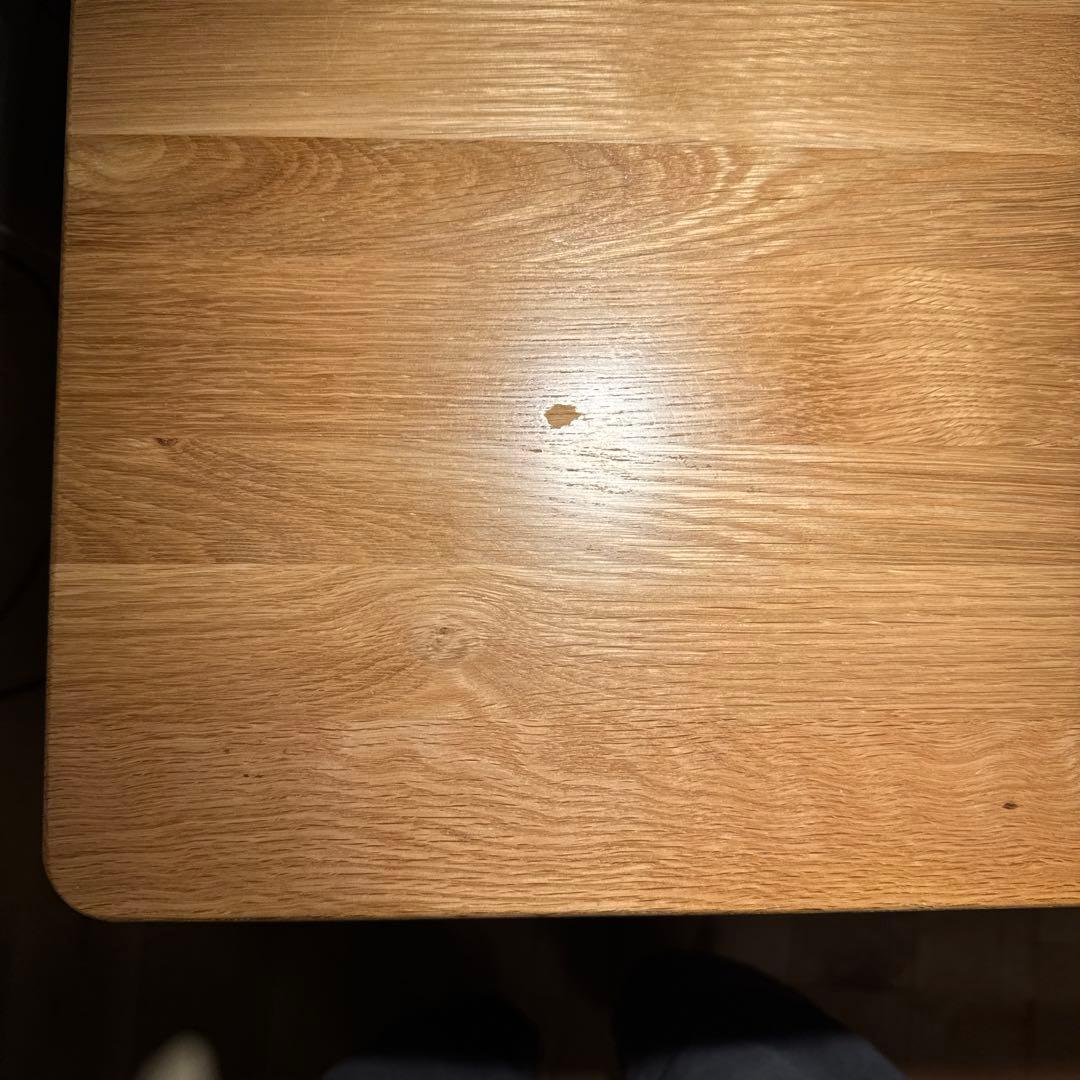 無印良品　オーク材　無垢材デスク(引出・足元棚付) 説明書付き