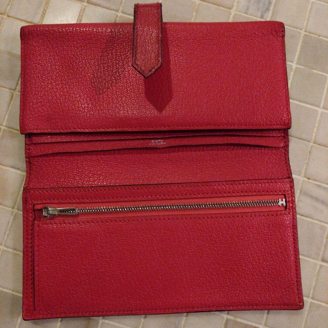 エルメス☆ベアンピンクレザー長財布