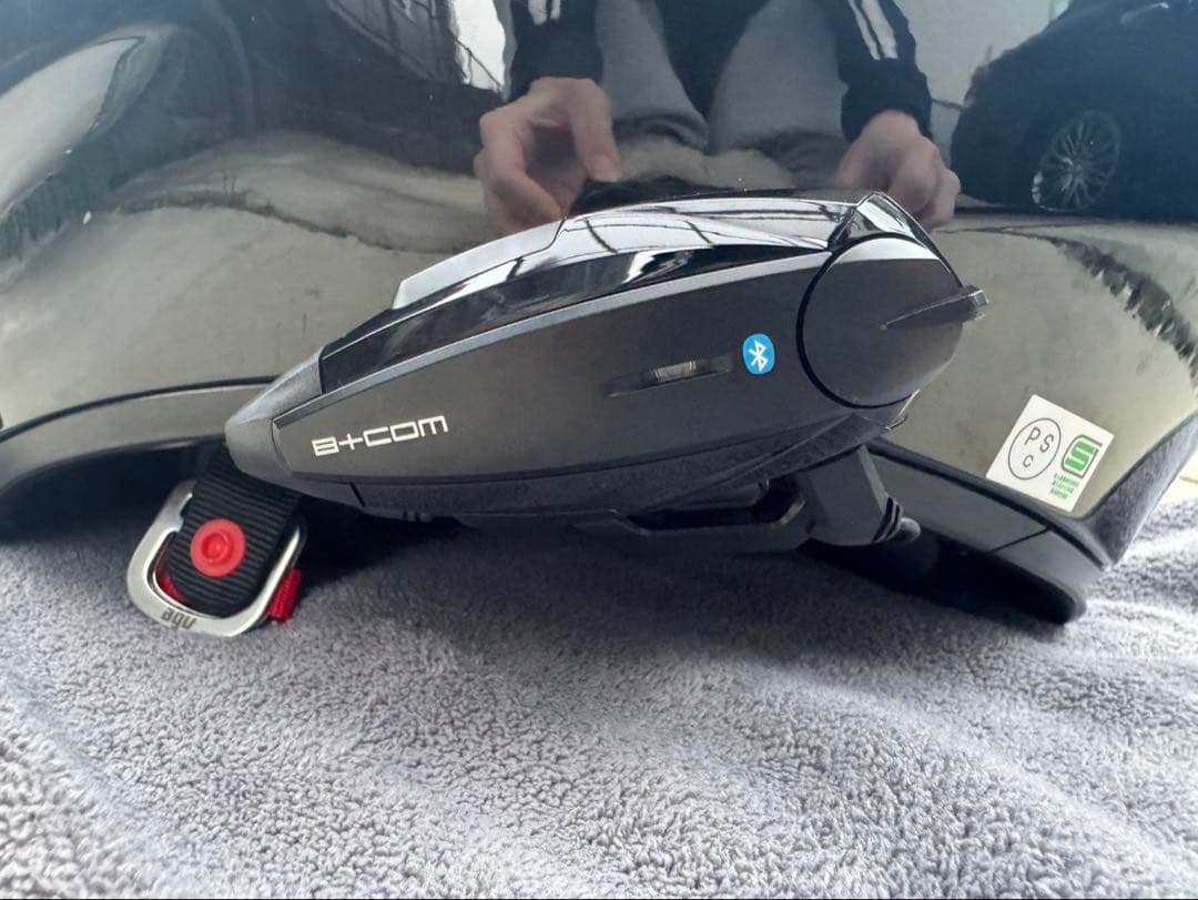 AGV K1 JIST SOLIDBLACK Lサイズ B+COMセット