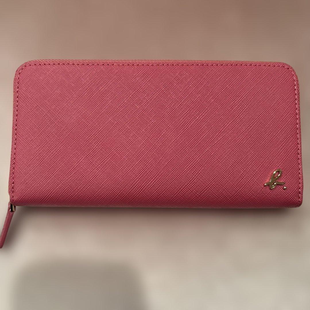agnes.b ピンク 長財布 シンプルデザイン
