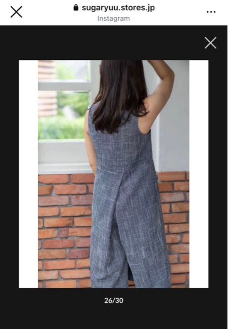 【新品未使用】sugaryuu クラシックツイードジャンプスーツ　グレーM