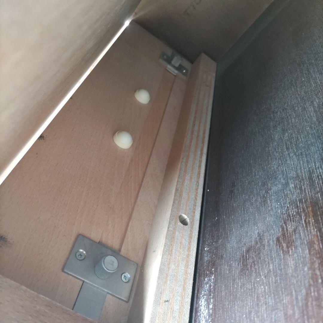 【状態良】オールドカリモク　キュリオケース　食器棚　2面採光