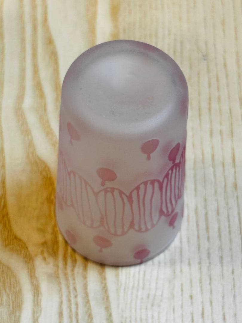 田子美紀さん tagoglass ピンク模様 フロストグラス タンブラー