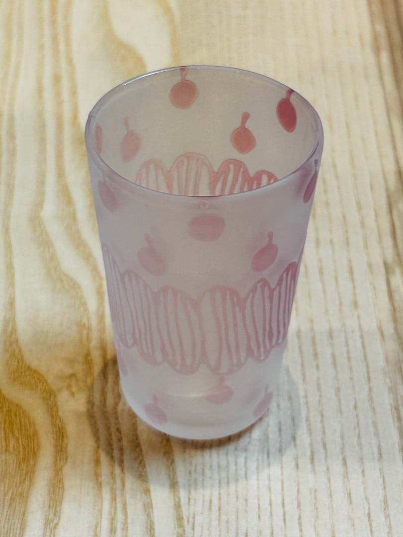 田子美紀さん tagoglass ピンク模様 フロストグラス タンブラー