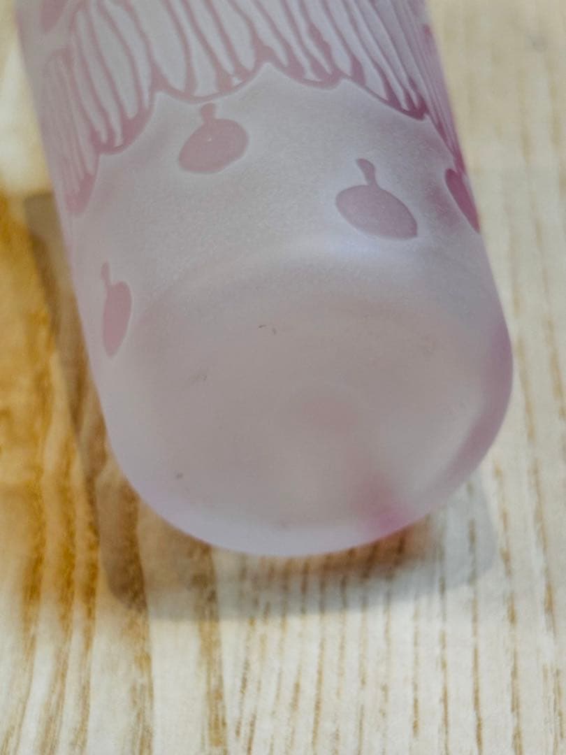 田子美紀さん tagoglass ピンク模様 フロストグラス タンブラー