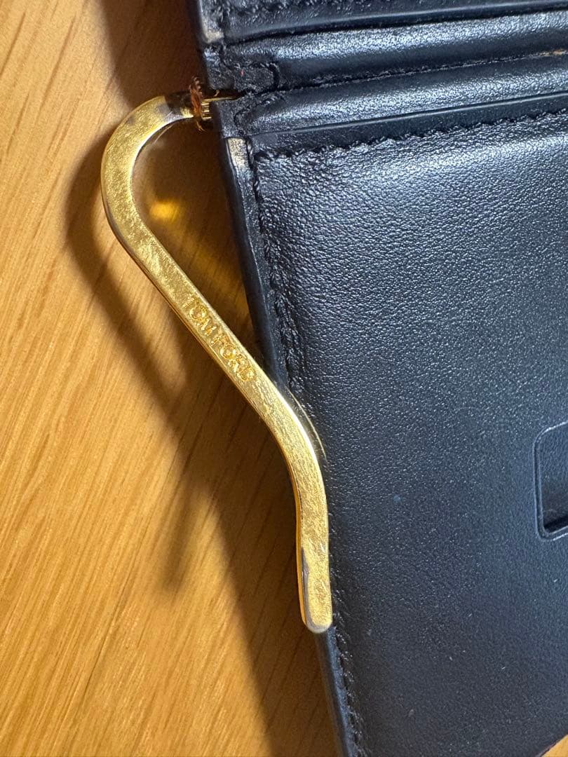 【良品】TOM FORD ブラック マネークリップ箱付