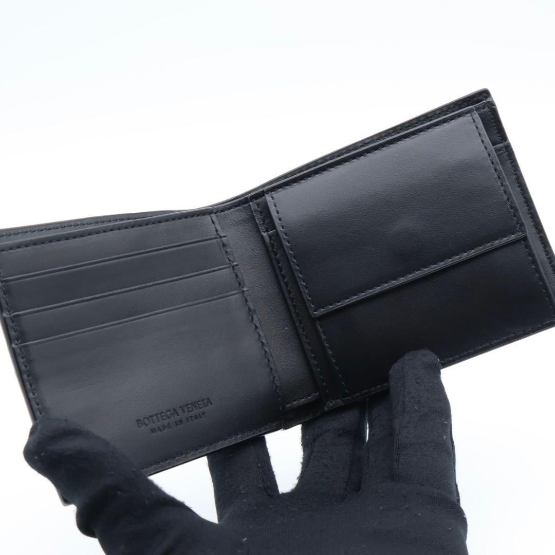 【超極美品】BOTTEGAVENETA ICチップ 二つ折り財布　カセット　黒