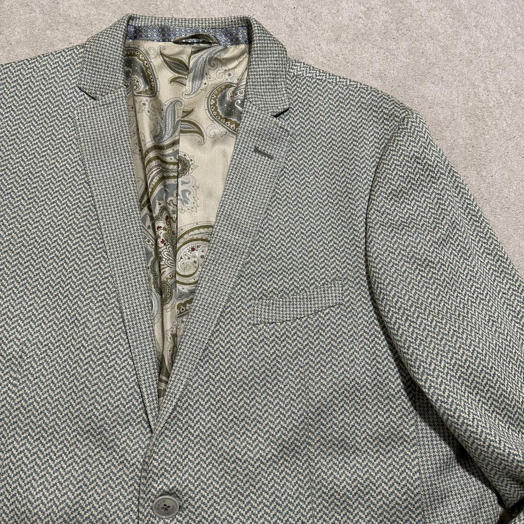 お*る様 裏地ペイズリー✨　XL 大きいサイズ　ヘリンボーン　ETRO　アンコン