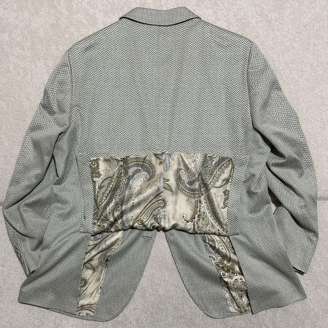 お*る様 裏地ペイズリー✨　XL 大きいサイズ　ヘリンボーン　ETRO　アンコン