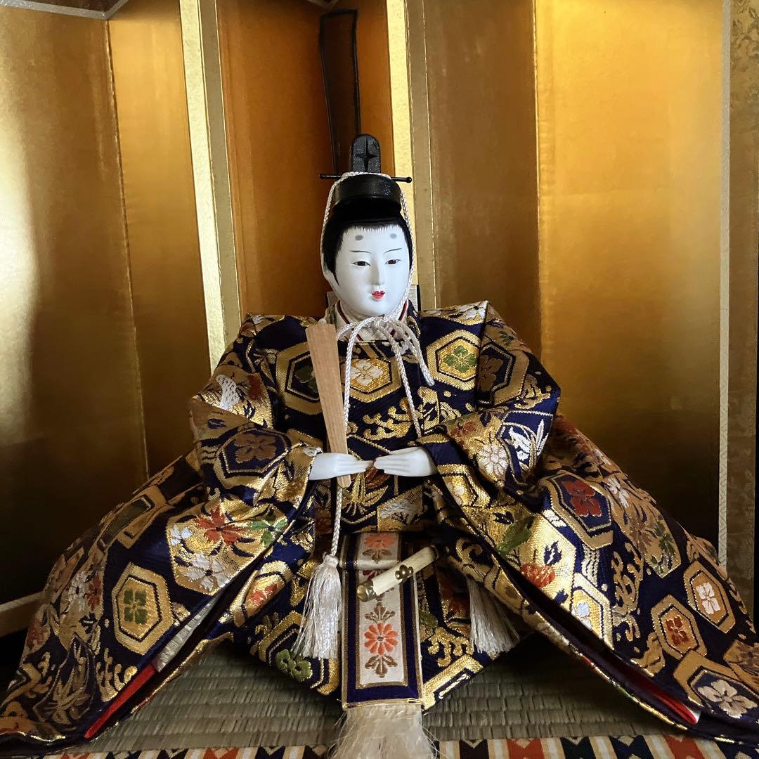 ①高級雛人形 7段40号 木製黒塗り 【①②③同時購入限定】