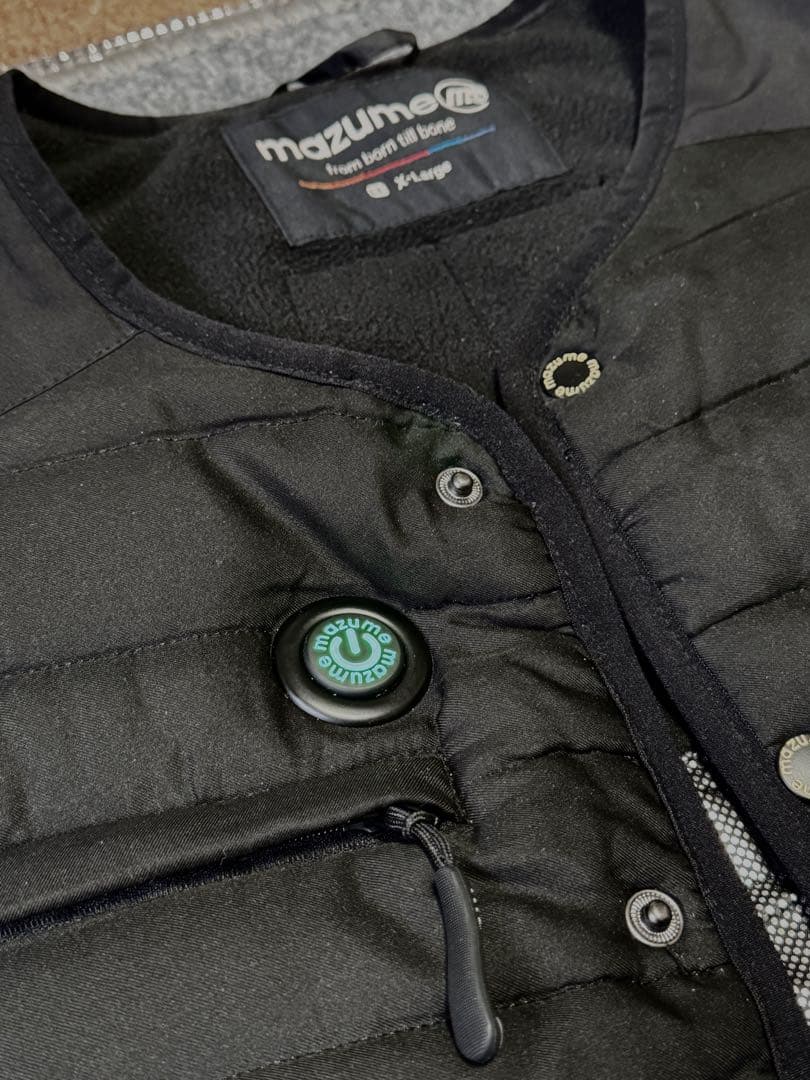MAZUME フィッシングヒーターベスト ブラック XL