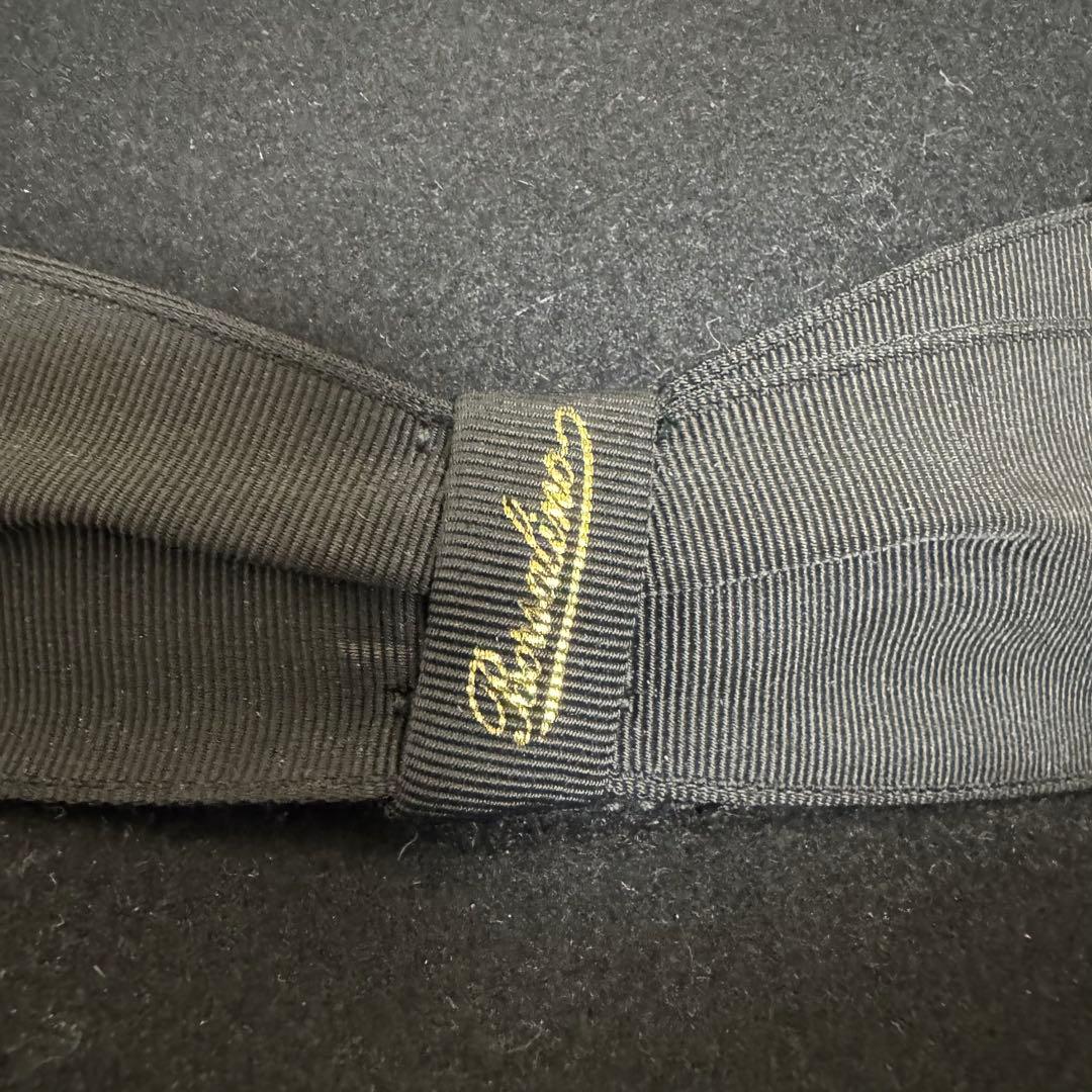 ボルサリーノ ウールハット フェルトハット 中折れ ブラック 57