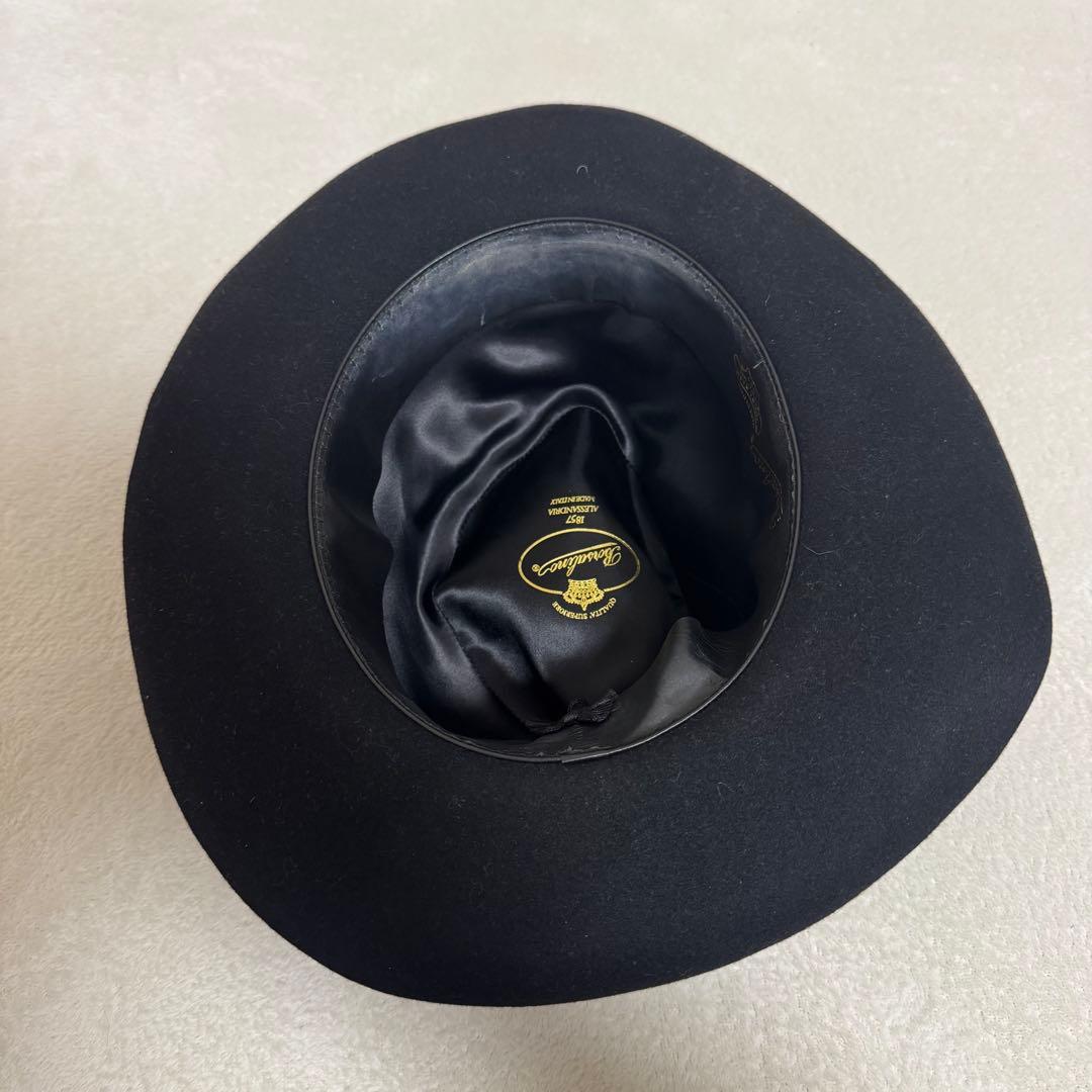 ボルサリーノ ウールハット フェルトハット 中折れ ブラック 57