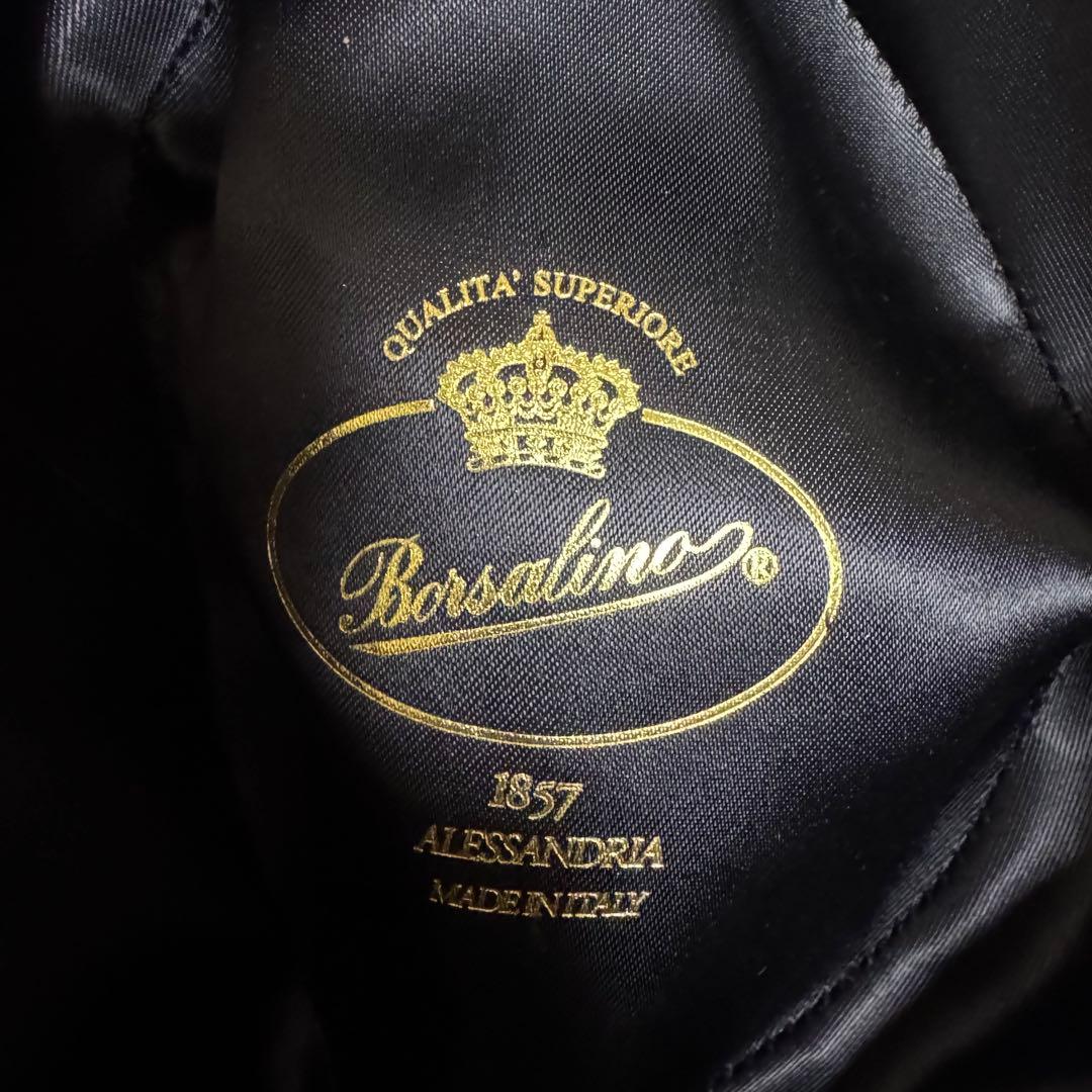 ボルサリーノ ウールハット フェルトハット 中折れ ブラック 57