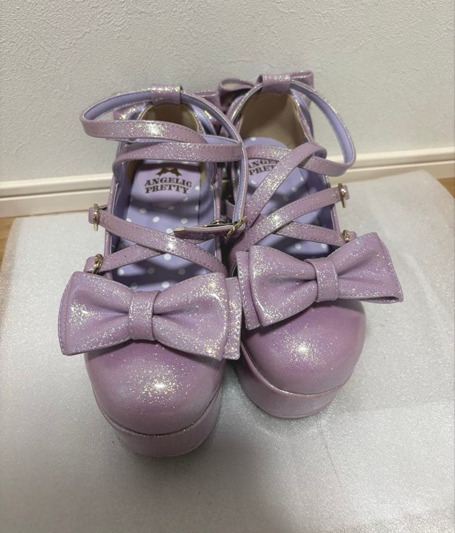 AngelicPretty Dreamy Twinkleシューズ　ラベンダー　S
